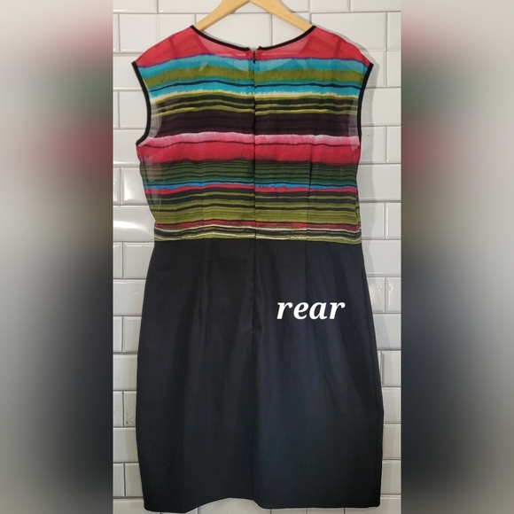 ALYX LIMITED Style 0382665 Ladies Black Straight Dress Sheer Lined Bodice Sleeve - Picture 4 of 6